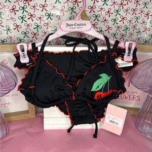 Juicy Couture Cherry Bikini Bathing Suit XS
